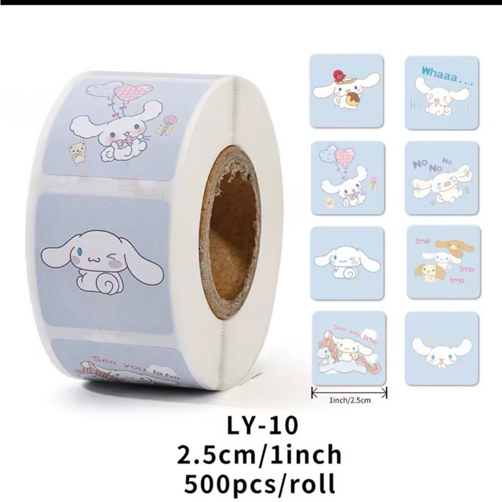 Sanrio Cinnamoroll Sticker roll 500 stickers